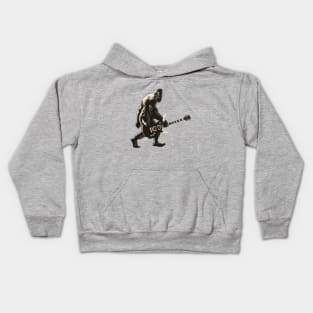 Bigfoot loves rock and roll Kids Hoodie